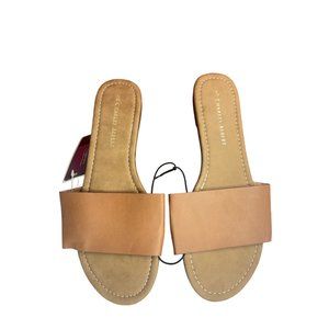 Charles Albert Tan Slip‎ On Women’s Sandals Size Medium Style Carrie